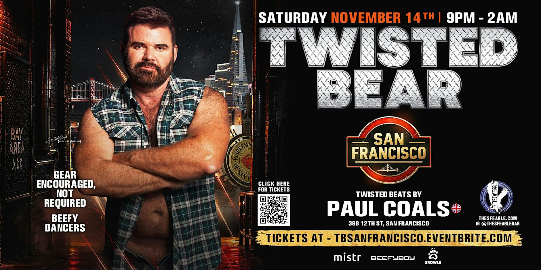 TWISTED BEAR San Francisco — event flyer