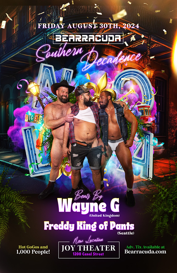 Bearracuda Southern Decadence — event flyer