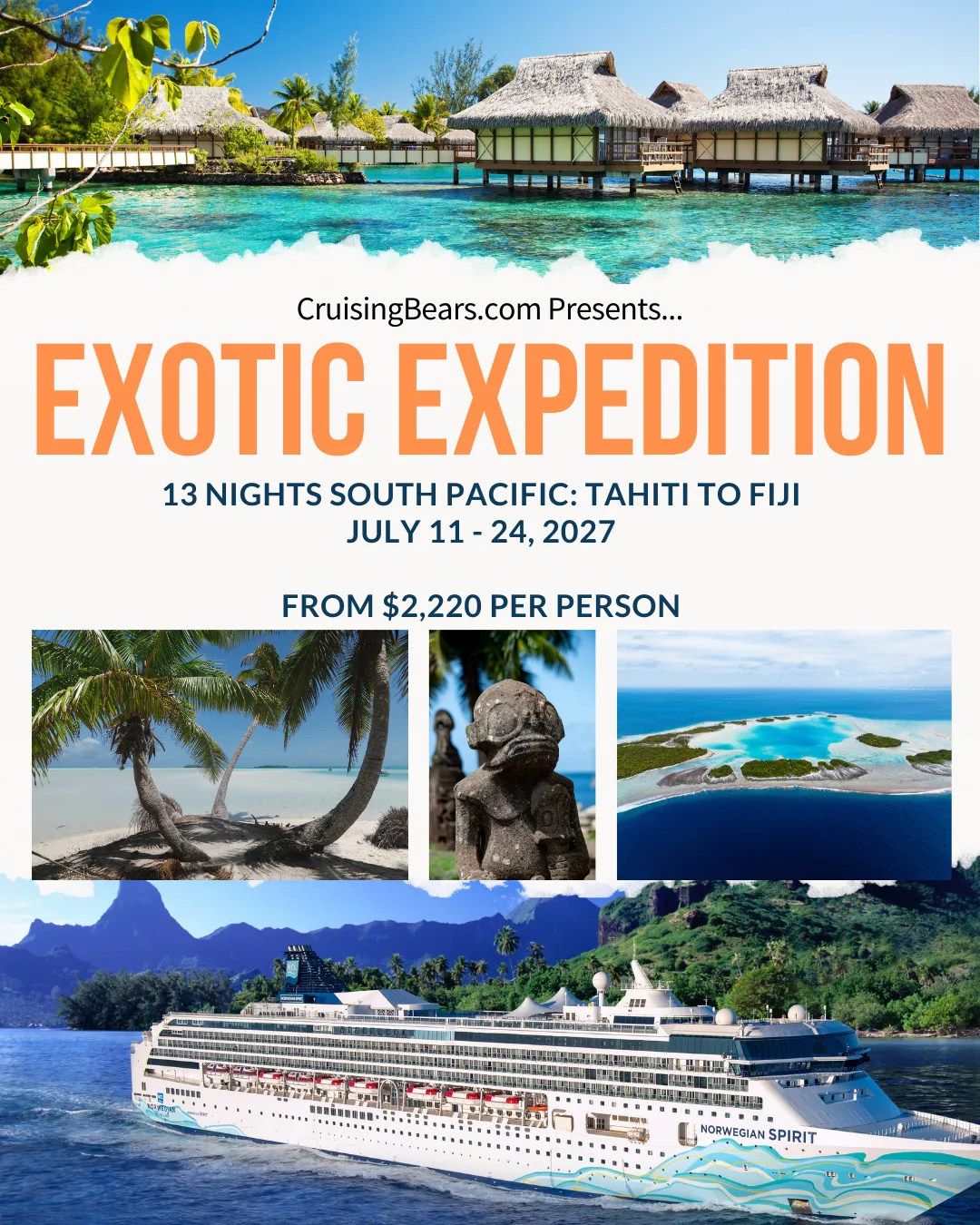 CruisingBears.com EXOTIC EXPEDITION — event flyer