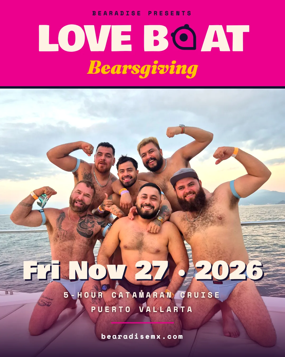 Bearadise Love Boat - Bearsgiving 2026 — event flyer