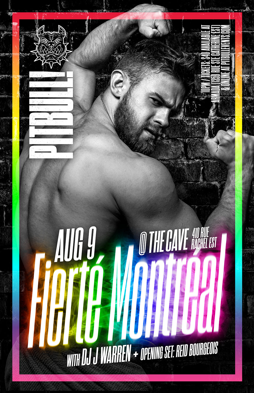 Pitbull Fierté Pride Montreal — event flyer