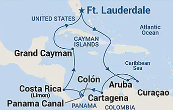 Spring 2025 Panama Canal, South America and Caribbean Sailing on the Emerald Princess — event flyer