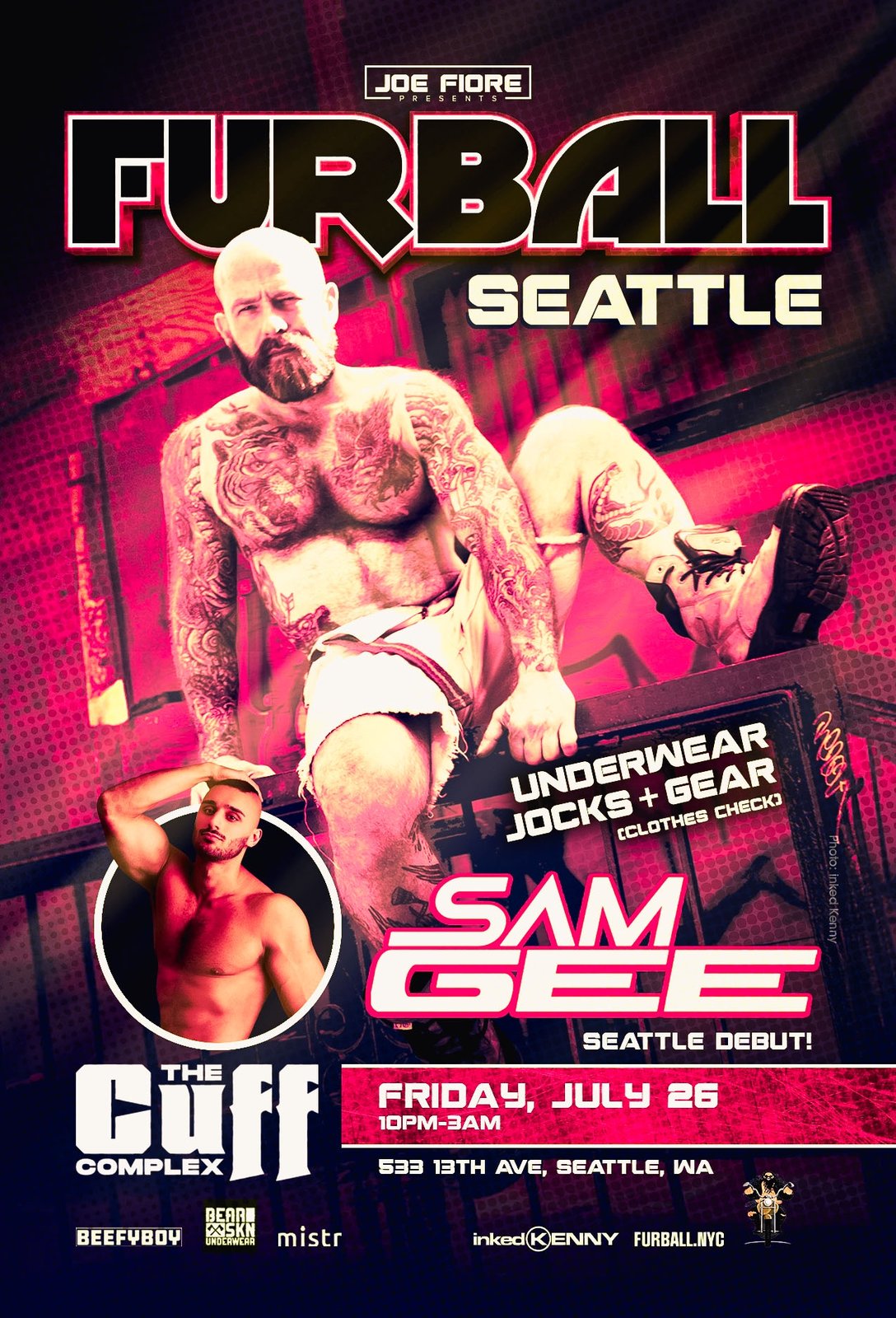 FURBALL Seattle UNDERWEAR PARTY — event flyer