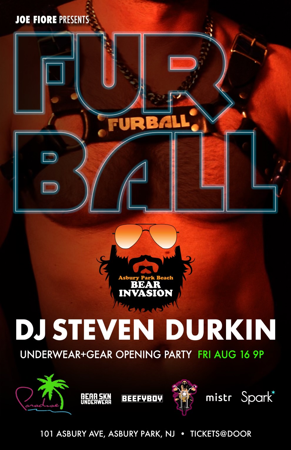 FURBALL Asbury Park Underwear + Gear Party — event flyer