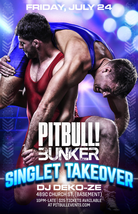 Pitbull Bunker Singlet Takeover — event flyer