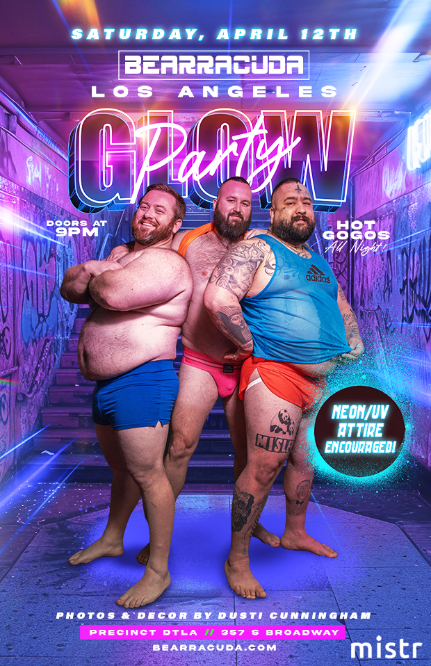 Bearracuda LA - Glow Party โ event flyer