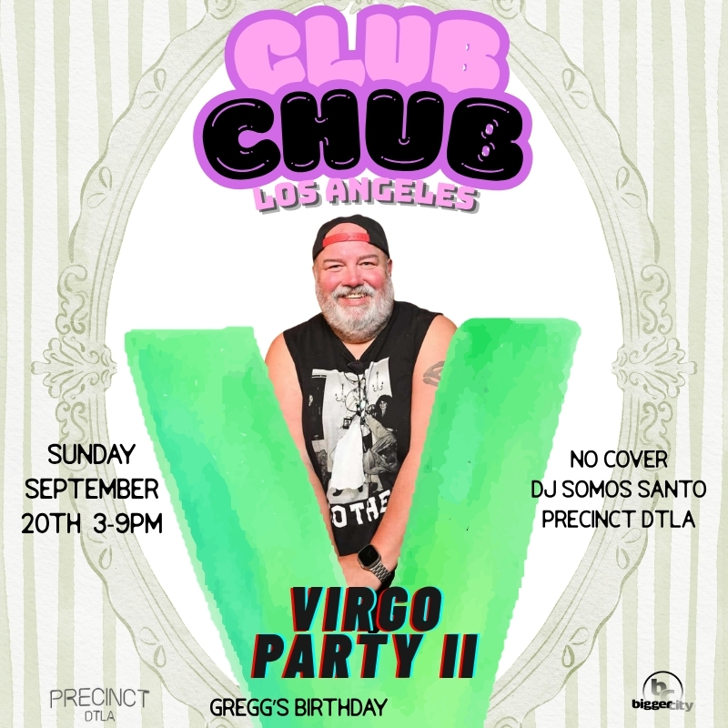 ♍️ CLUB CHUB: VIRGO PARTY II ♍️ — event flyer