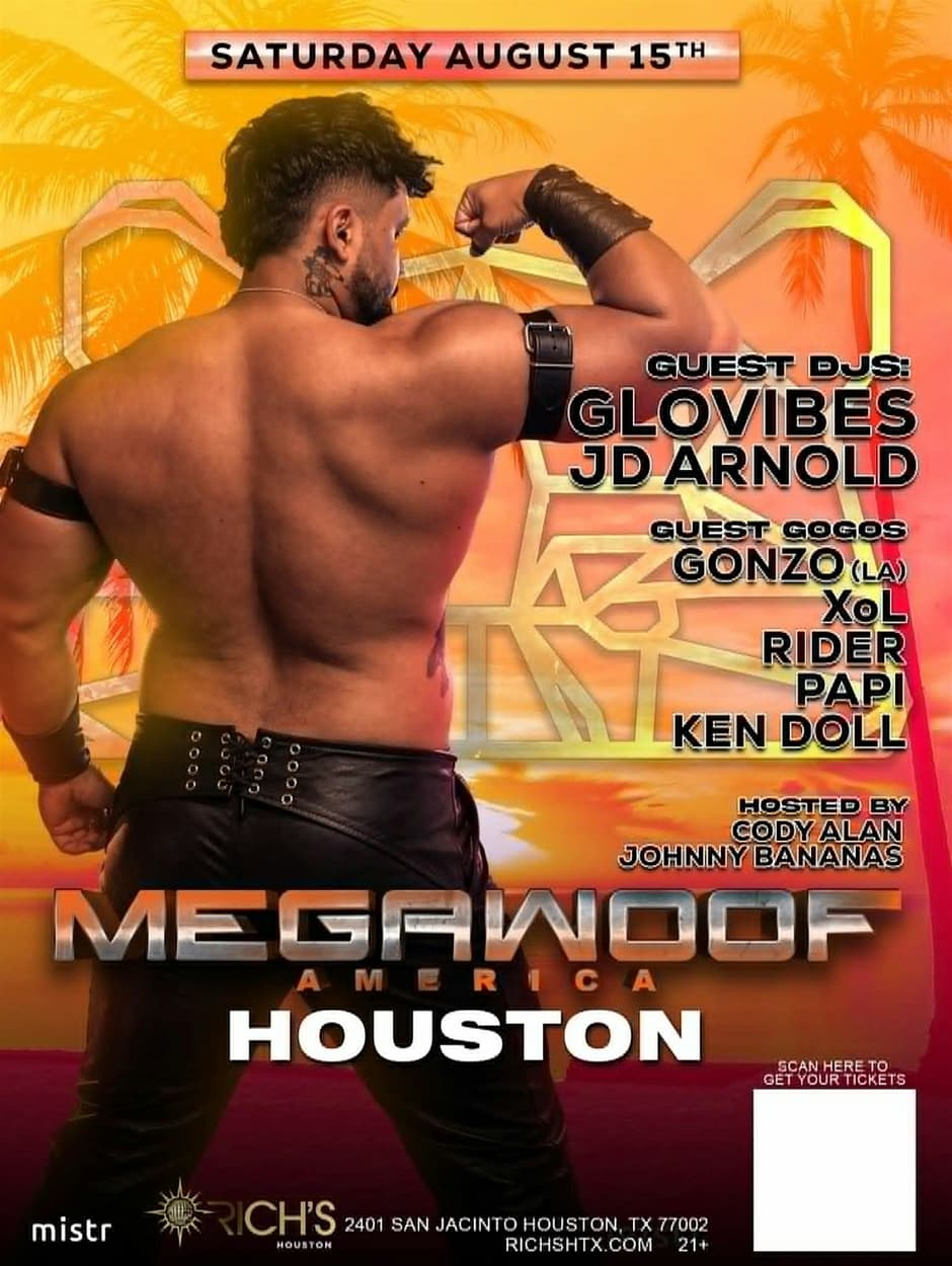 MEGAWOOF HOUSTON @ RICHs — event flyer