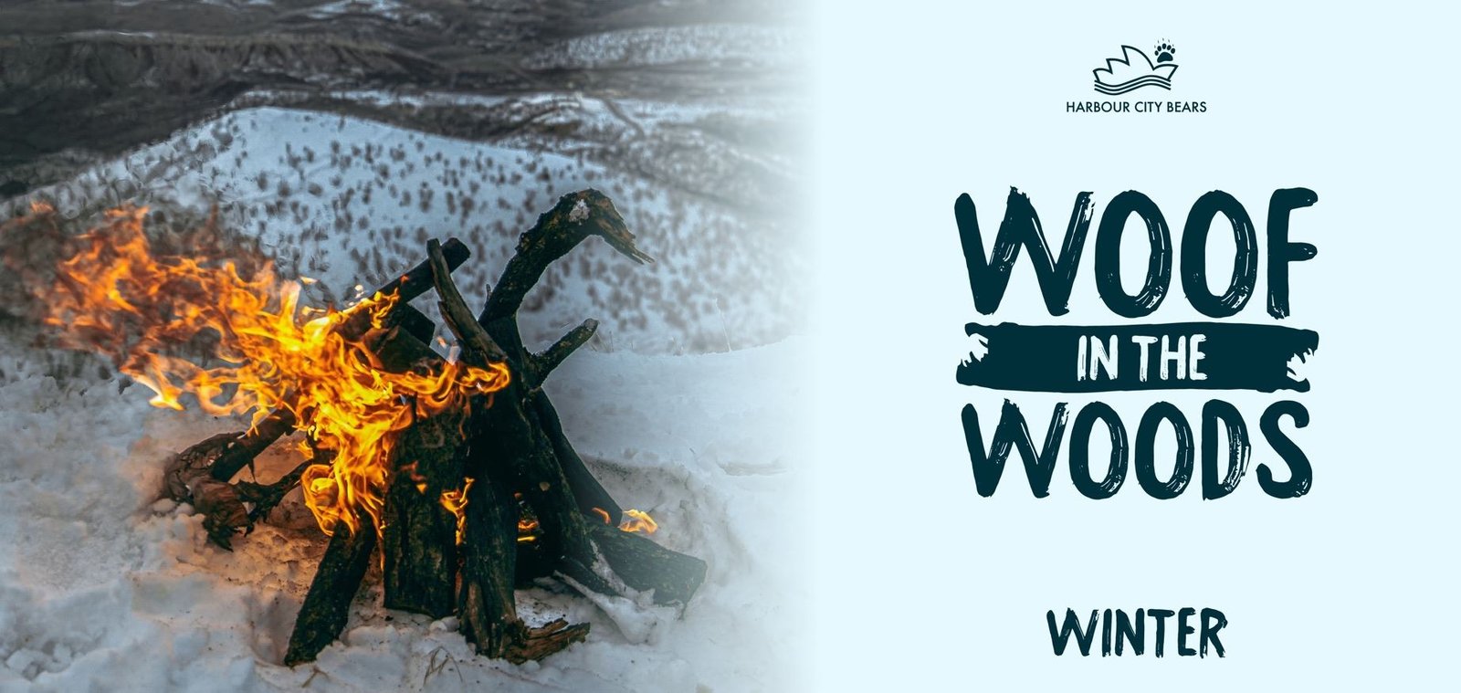 Woof in the Woods: Winter — event flyer