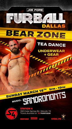 FURBALL Dallas - Bear Zone Tea Dance — event flyer