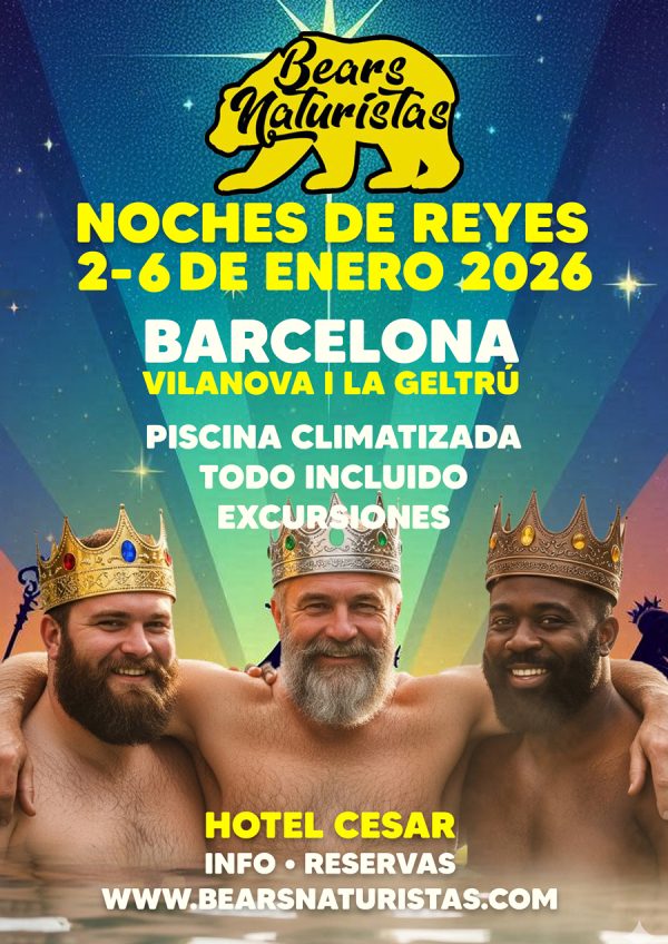Bears Naturistas Quedada Reyes 2026 — event flyer