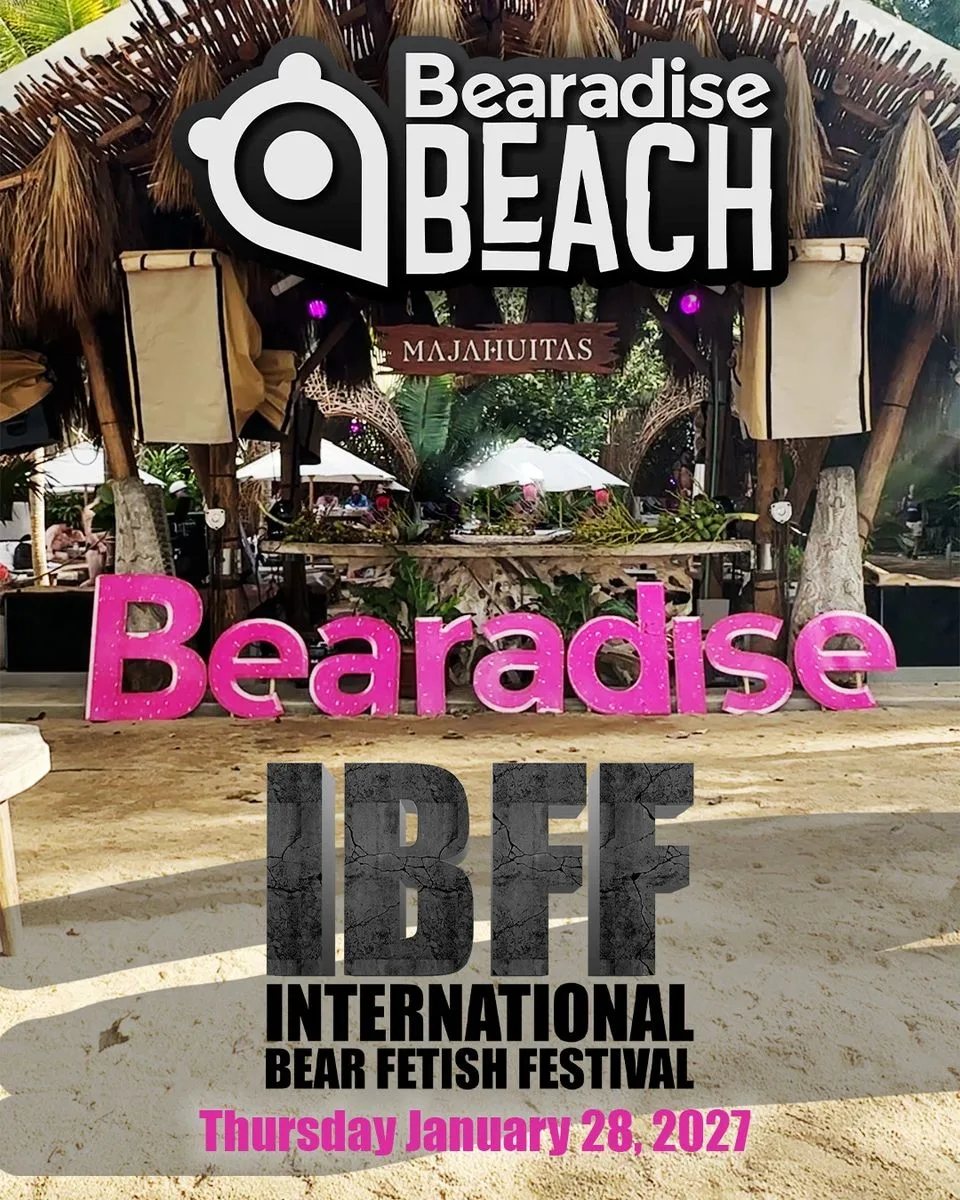 Bearadise Beach: IBFF Bear Week 2027 — event flyer