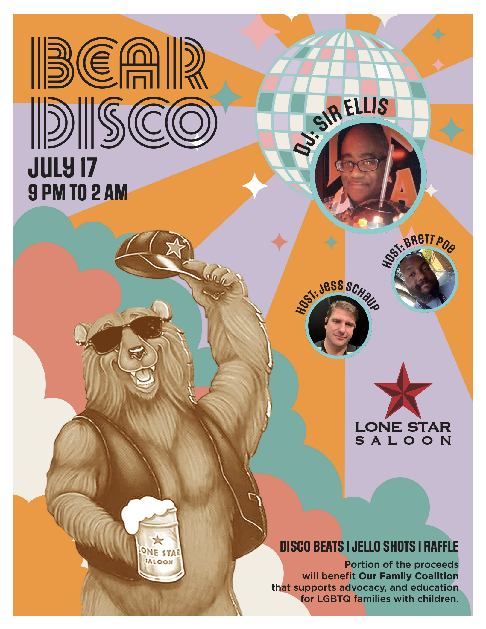 Disco Bear — event flyer