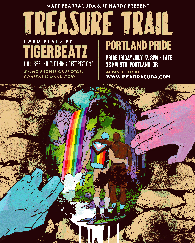 Treasure Trail Portland PRIDE — event flyer