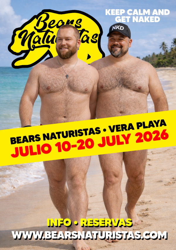 Bears Naturistas Vera Playa – 16ª Edición - Del 10 al 20 de julio de 2026 — event flyer